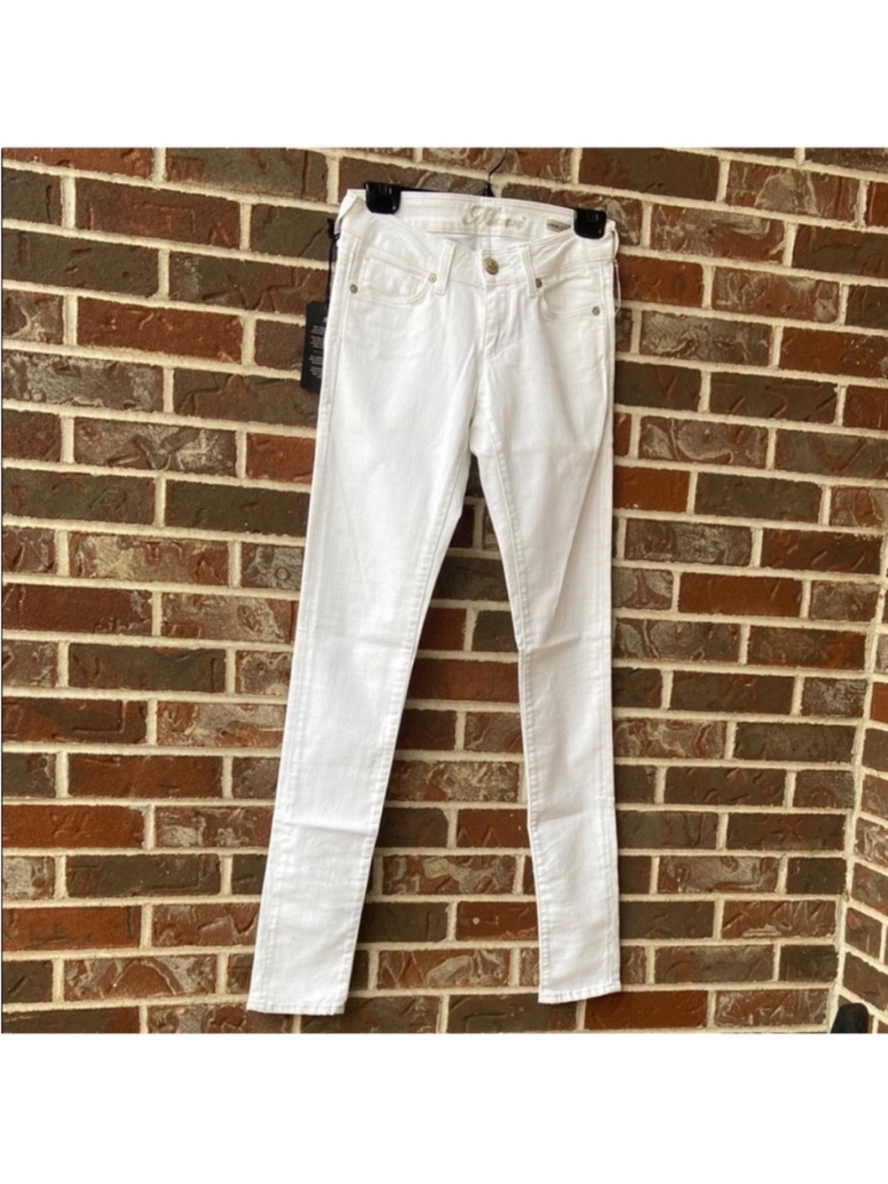 Mavi White Women's Jeans - Back Pocket Detail